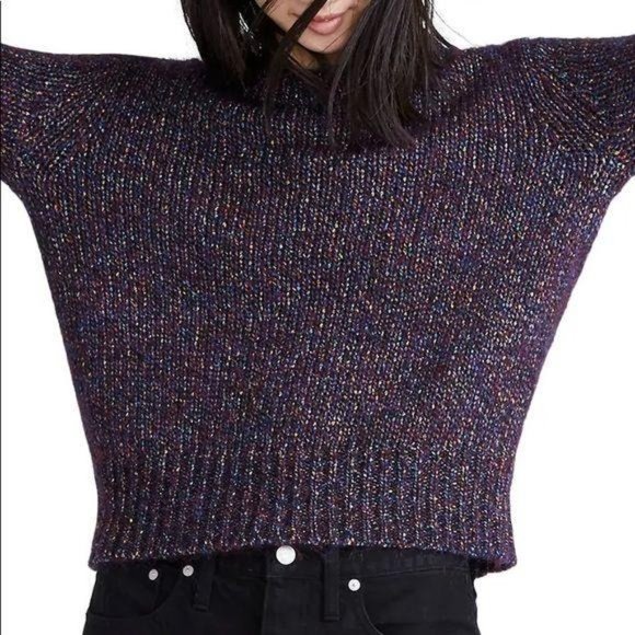 Madewell Shimmer Pullover Chunky Knit Sweater NWT - Picture 3 of 13